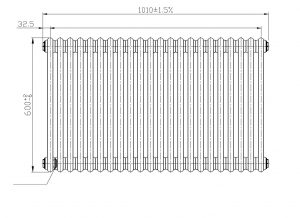 column radiator size